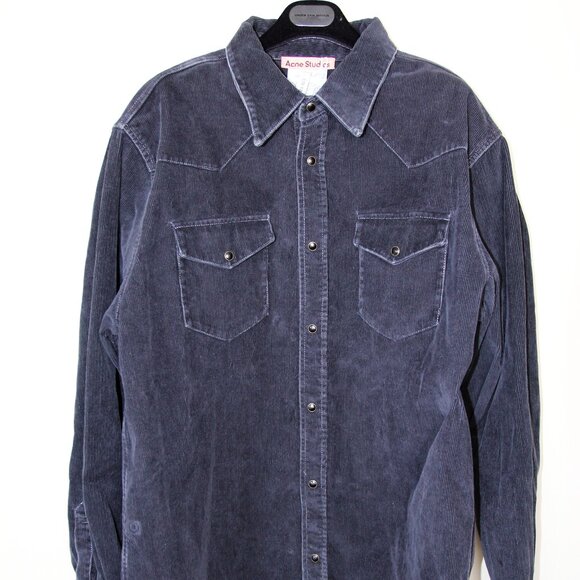 BNWT AW23 ACNE STUDIOS CORDUROY BUTTON-UP SHIRT 46 & 52 - Picture 2 of 11